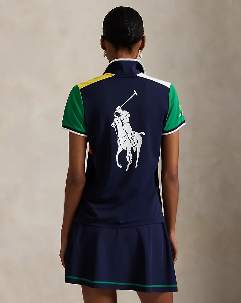 US Open Color-Blocked Piqué Polo Shirt