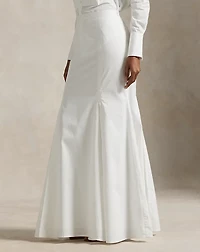 Cotton Fit-and-Flare Maxiskirt