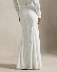 Cotton Fit-and-Flare Maxiskirt