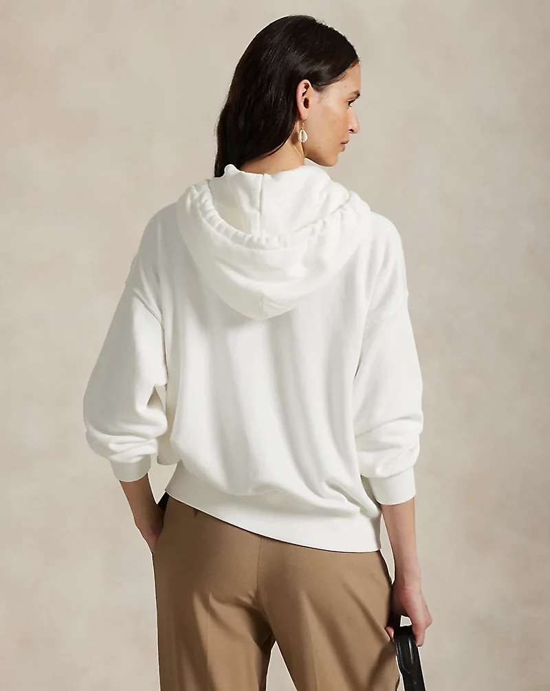 Logo Lightweight Fleece Full-Zip Hoodie