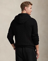 Pink Pony Cable-Knit Hoodie