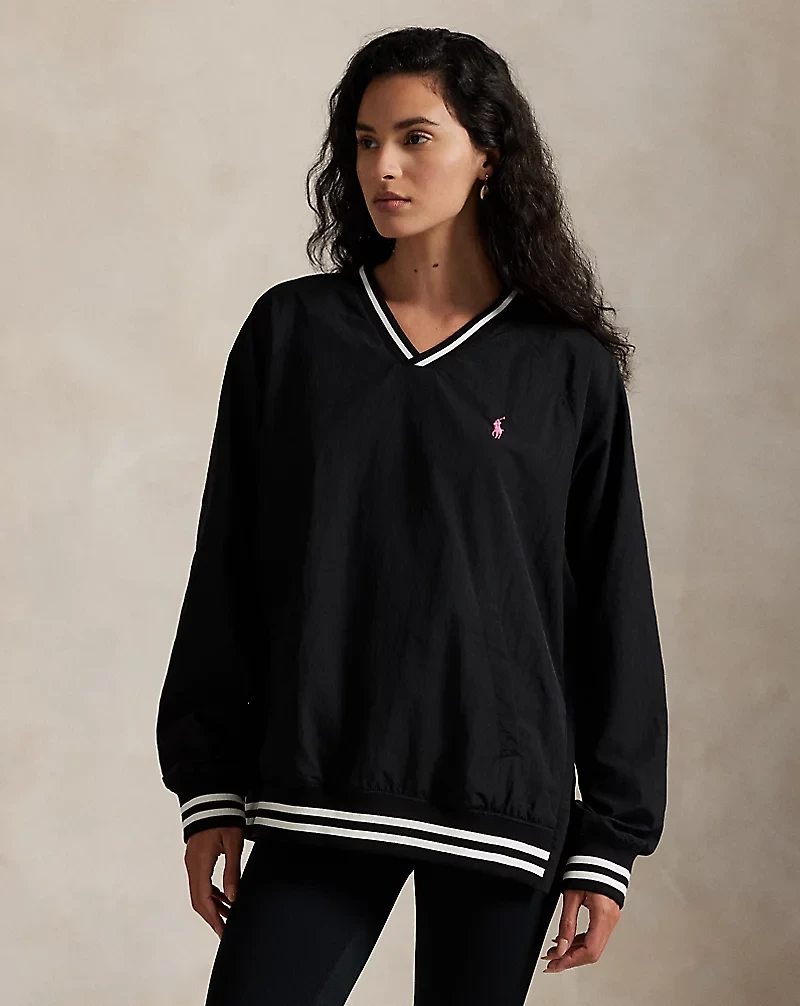 Pink Pony V-Neck Pullover