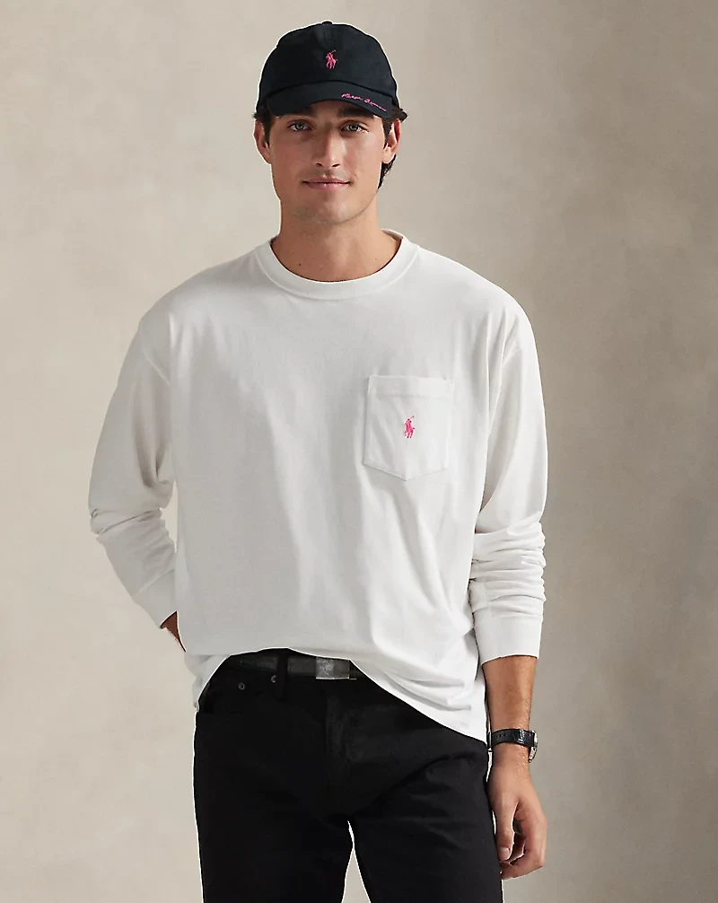 Pink Pony Cotton Jersey Long-Sleeve Tee