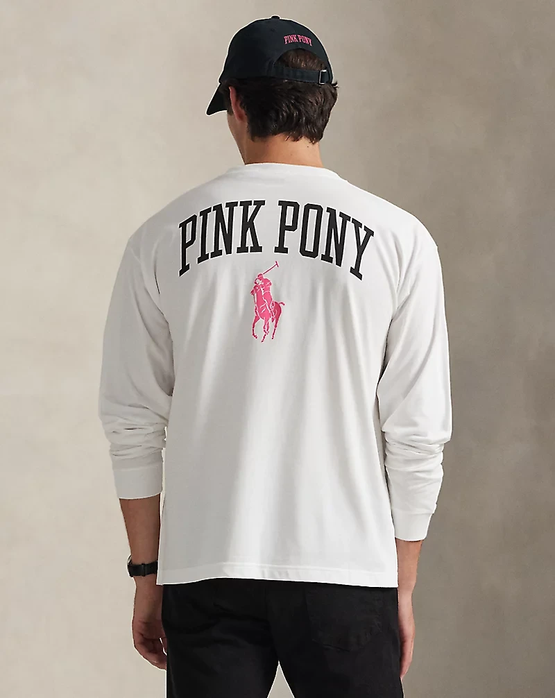 Pink Pony Cotton Jersey Long-Sleeve Tee