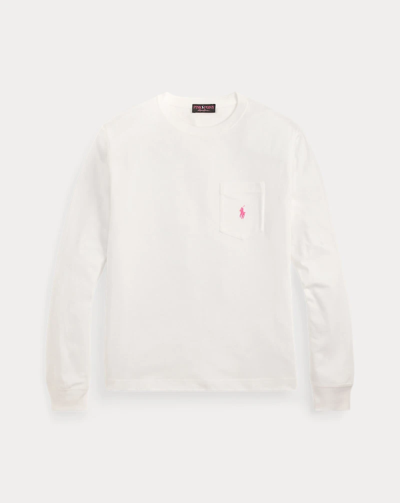 Pink Pony Cotton Jersey Long-Sleeve Tee