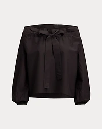 Off-the-Shoulder Cotton-Silk Blouse