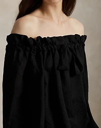 Ruffle-Trim Off-the-Shoulder Top