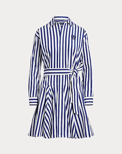 US Open Striped Cotton Shirtdress