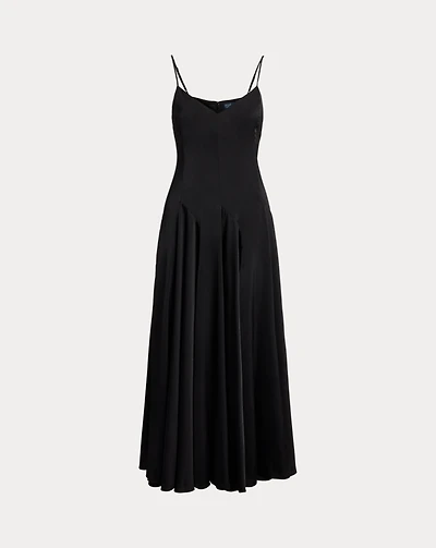 Paneled Satin Dress