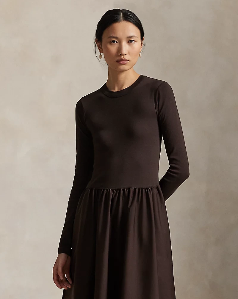 Cotton Long-Sleeve Dress