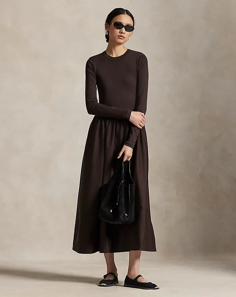Cotton Long-Sleeve Dress