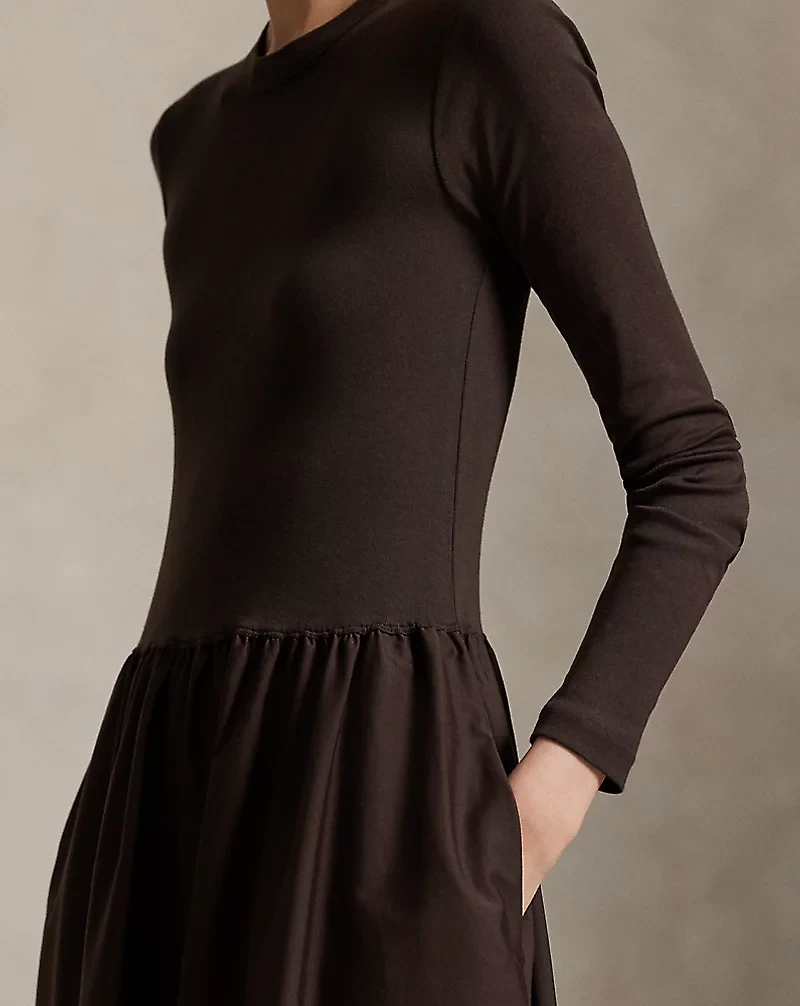 Cotton Long-Sleeve Dress