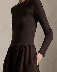 Cotton Long-Sleeve Dress