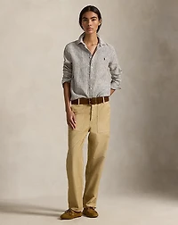 Classic Fit Striped Linen Shirt