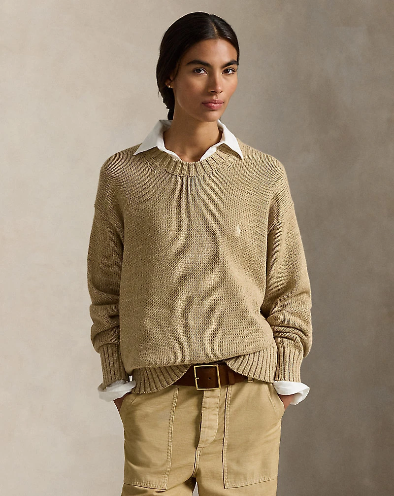 Logo Cotton Crewneck Sweater