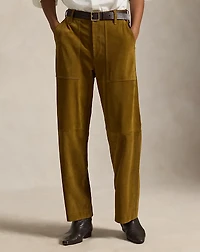 The Ricky Wide-Leg Crop Suede Pant