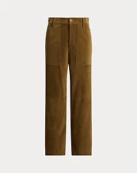 The Ricky Wide-Leg Crop Suede Pant