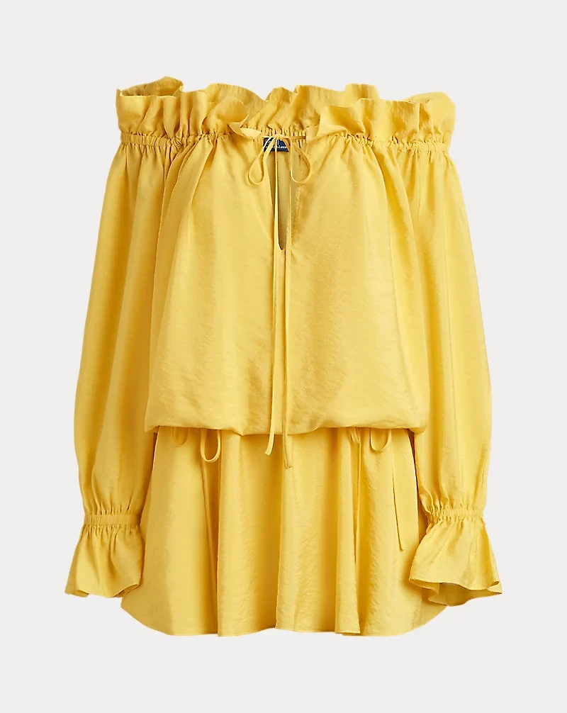 Off-the-Shoulder Crepe Dress