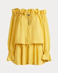 Off-the-Shoulder Crepe Dress