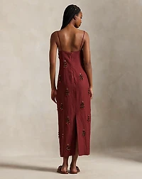 Beaded Linen Dress