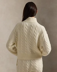 Team USA Cable Wool-Cashmere Half-Zip