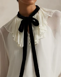 Tie-Neck Georgette Shirt