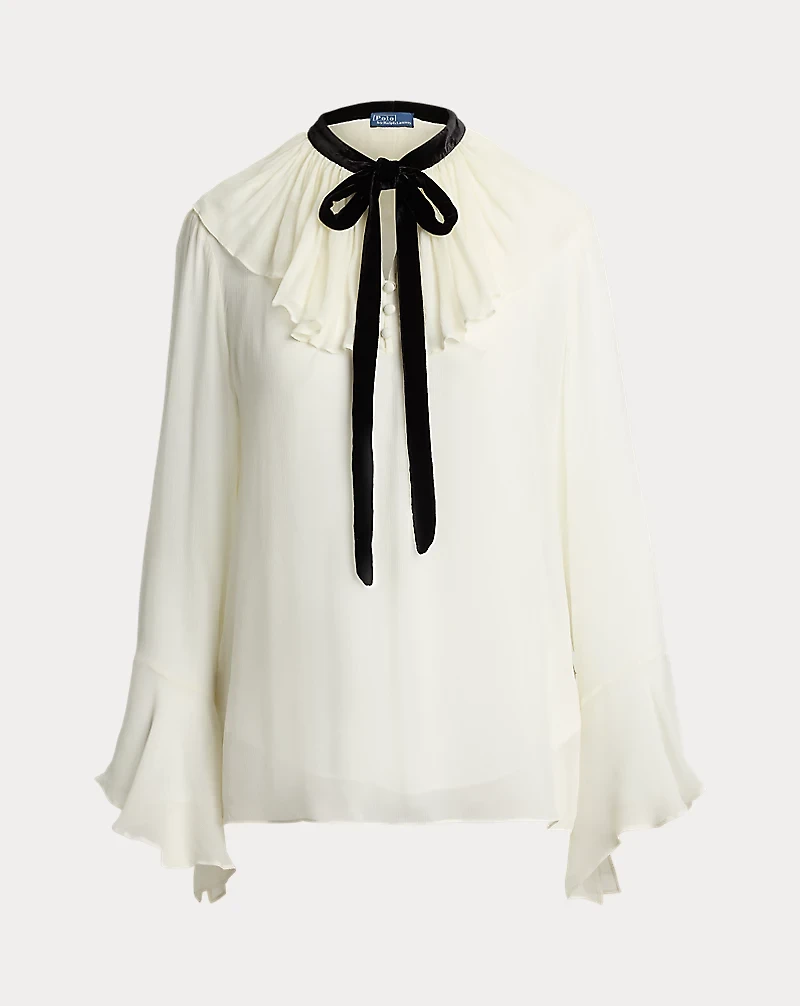 Tie-Neck Georgette Shirt