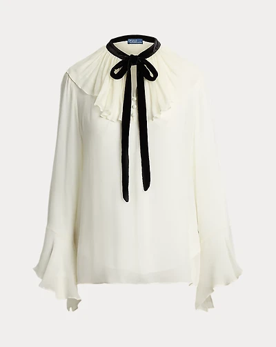 Tie-Neck Georgette Shirt