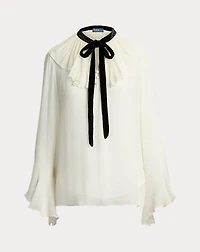 Tie-Neck Georgette Shirt