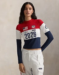 Team USA Stretch Jersey Mockneck