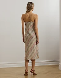 Plaid Chiffon Slip Dress