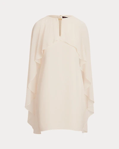 Cape Georgette Cocktail Dress