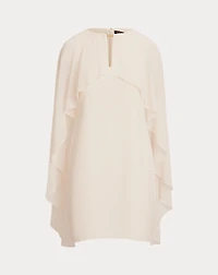 Cape Georgette Cocktail Dress