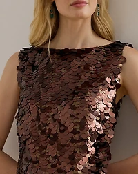 Sequined Shift Cocktail Dress