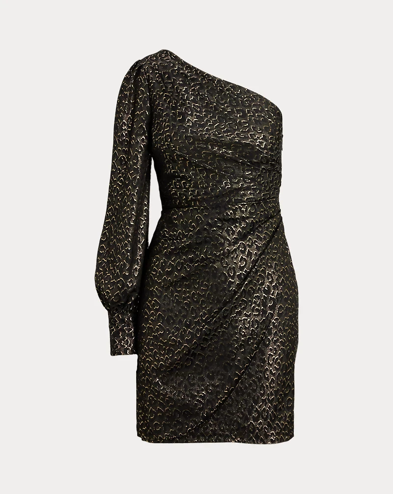 Ocelot One-Shoulder Cocktail Dress