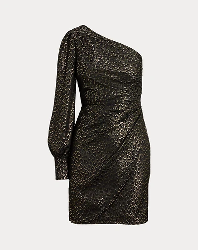 Ocelot One-Shoulder Cocktail Dress