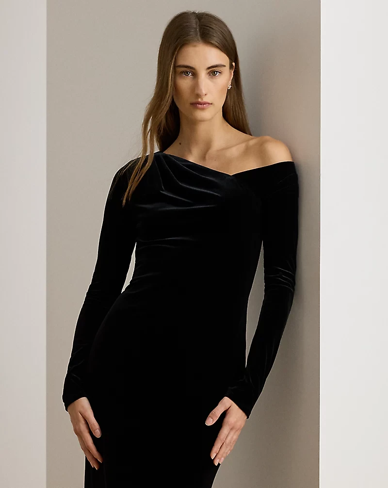 Velvet Asymmetrical Gown