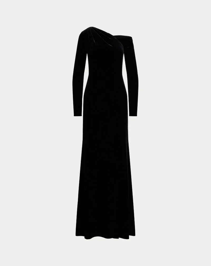 Velvet Asymmetrical Gown