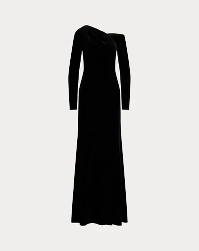Velvet Asymmetrical Gown