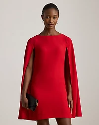 Cape Georgette Cocktail Dress