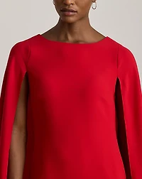 Cape Georgette Cocktail Dress