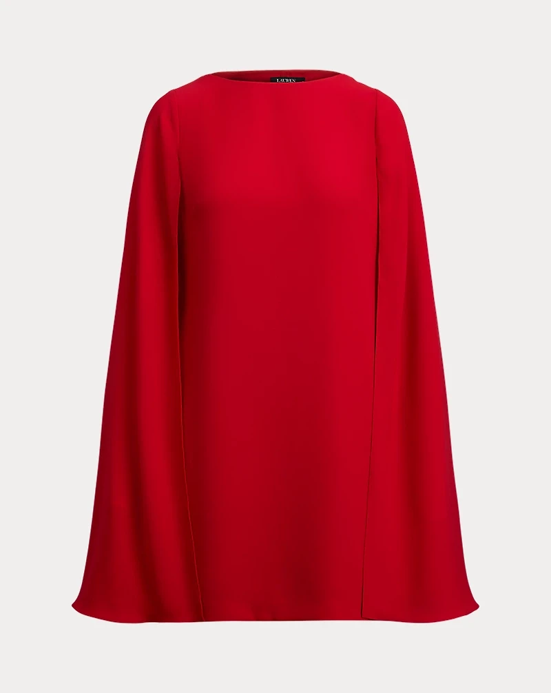 Cape Georgette Cocktail Dress