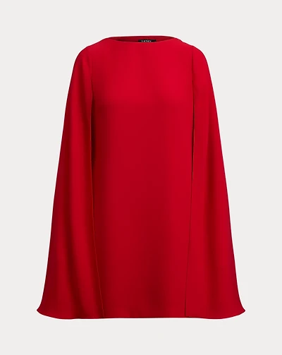 Cape Georgette Cocktail Dress