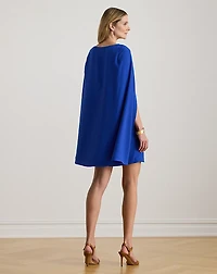 Cape Georgette Cocktail Dress
