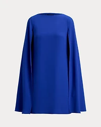 Cape Georgette Cocktail Dress