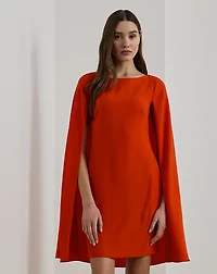 Cape Georgette Cocktail Dress