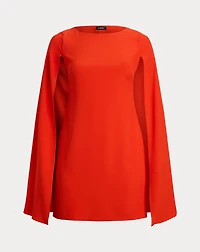 Cape Georgette Cocktail Dress