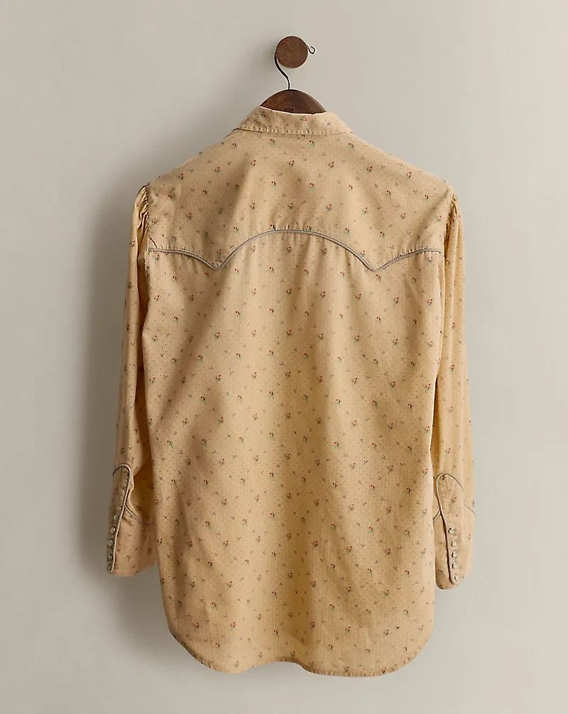 c. 1990 Floral Western Shirt - Size 8