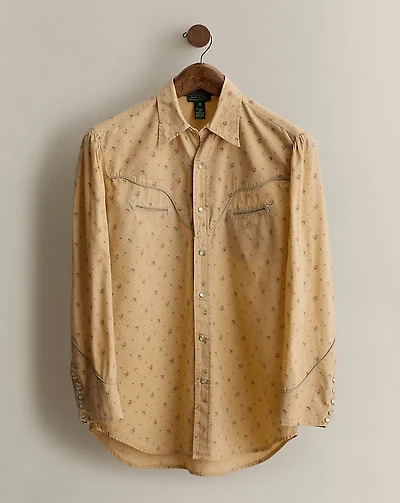 c. 1990 Floral Western Shirt - Size 8