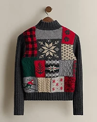 c. 1996 Patchwork Sweater - Size S